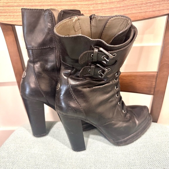 BCBG Lace Up Inside Zipper Booties - Picture 6 of 10